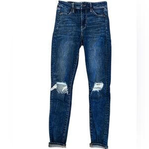 American Eagle Size 4 Women's Jeans Super High Rise Jeggings denim dark wash